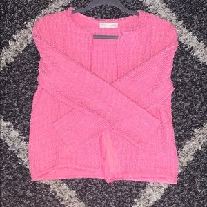 Pink tweed sweater